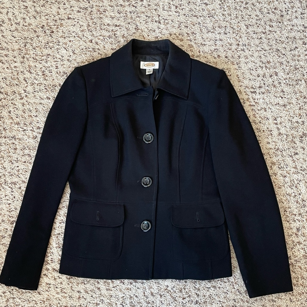 Talbots black wool blazer